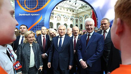 Председатель Государственной Думы Вячеслав Володин и мэр Москвы Сергей Собянин