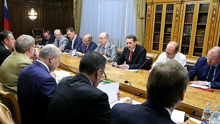 Заседание рабочей группы 
при Председателе Государственной Думы Федерального Собрания Российской Федерации по правовому анализу законодательных процедур 
и принимаемых на Украине правовых актов.
