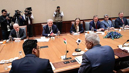 Meeting of Chairman of the State Duma Vyacheslav Volodin and Chairman of the Rajya Sabha of the Parliament, Vice President of the Republic of India Jagdeep Dhankhar