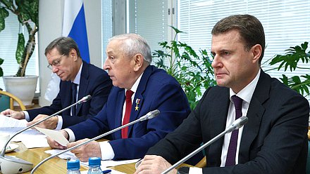 Заместитель Председателя Государственной Думы Александр Жуков, Председатель Комитета по развитию Дальнего Востока и Арктики Николай Харитонов и Министр по развитию Дальнего Востока и Арктики Алексей Чекунков