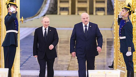 Президент России Владимир Путин и Президент Белоруссии Александр Лукашенко