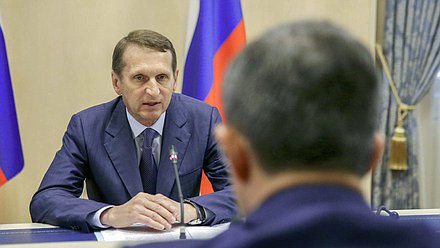 Встреча Председателя Государственной Думы  С.Е.Нарышкина
с депутатом Национального собрания Французской Республики
Т.Мариани.
