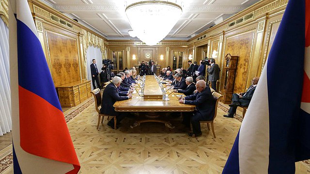 Встреча Председателя Государственной Думы Вячеслава Володина с Председателем Государственного Совета и Совета Министров Республики Куба Мигелем Марио Диас-Канелем Бермудесом
