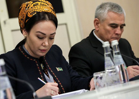 Встреча Председателя Государственной Думы Вячеслава Володина с Председателем Халк Маслахаты Милли Генгеша Туркменистана Гурбангулы Бердымухамедовым