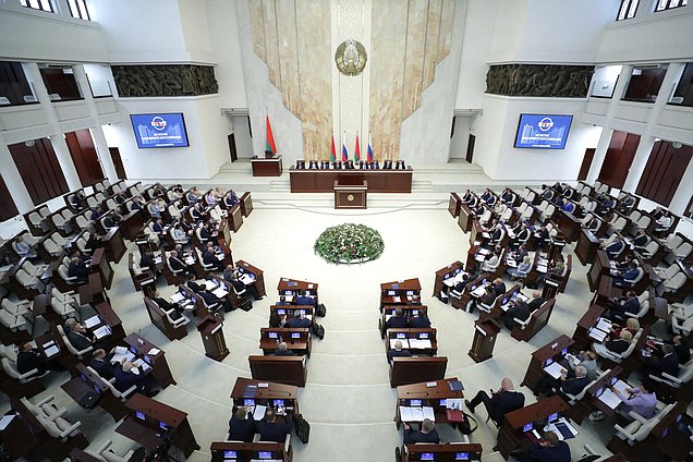 Открытие заседания шестьдесят второй сессии Парламентского Собрания Союза Беларуси и России