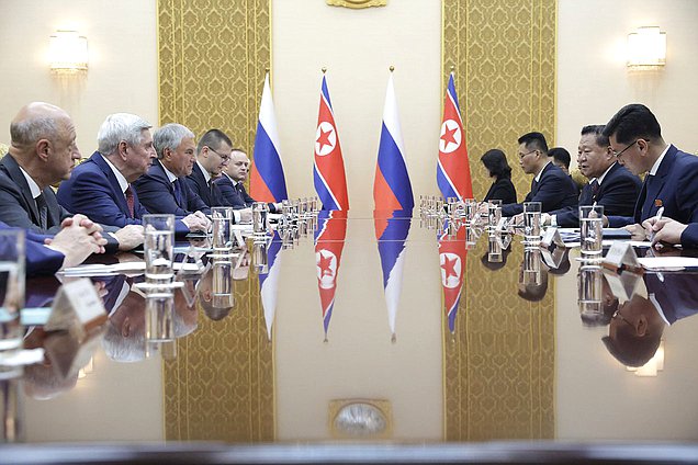 Meeting of Chairman of the State Duma Vyacheslav Volodin and Chairman of the Standing Committee of the Supreme People's Assembly of the Democratic People's Republic of Korea Choe Ryong-hae