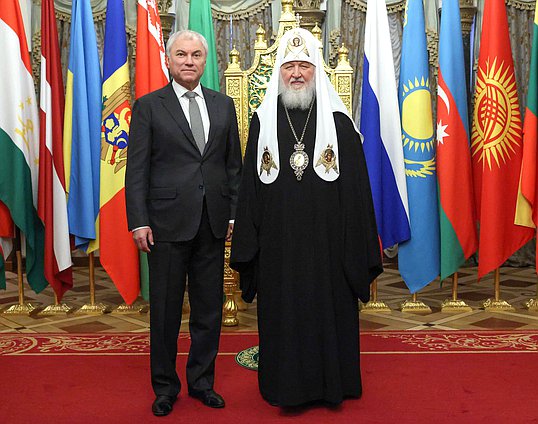 Председатель Государственной Думы Вячеслав Володин поздравил Патриарха Московского и всея Руси Кирилла с семнадцатой годовщиной интронизации