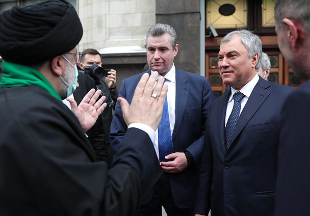 Председатель Государственной Думы Вячеслав Володин и Президент Исламской Республики Иран Эбрахим Раиси