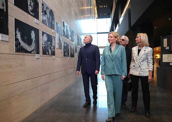 Председатель Государственной Думы Вячеслав Володин, Министр культуры РФ Ольга Любимова и Председатель Комитета по культуре Ольга Казакова