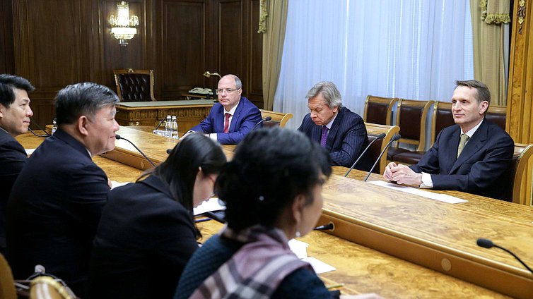 Встреча Председателя Государственной Думы 
Федерального Собрания Российской Федерации C.Е.Нарышкина 
с заместителем Председателя Постоянного Комитета 
Всекитайского Собрания Народных Представителей 
Китайской Народной Республики Чэнь Чжу
