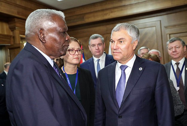 Chairman of the State Duma Vyacheslav Volodin and President of the National Assembly of People's Power and the Council of State of the Republic of Cuba Esteban Lazo Hernández