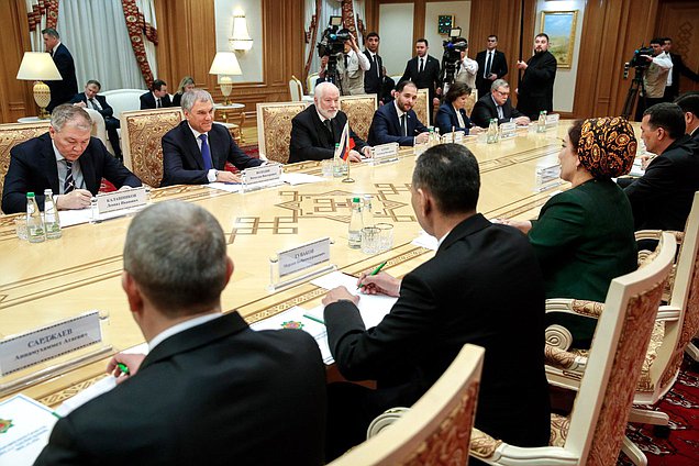 Meeting of Chairman of the State Duma Vyacheslav Volodin and Chairwoman of the Mejlis of Turkmenistan Gülşat Mämmedowa