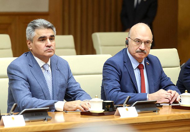 Leader of the New People faction Alexey Nechaev and Chairman of the Committee on Science and Higher Education Sergey Kabyshev