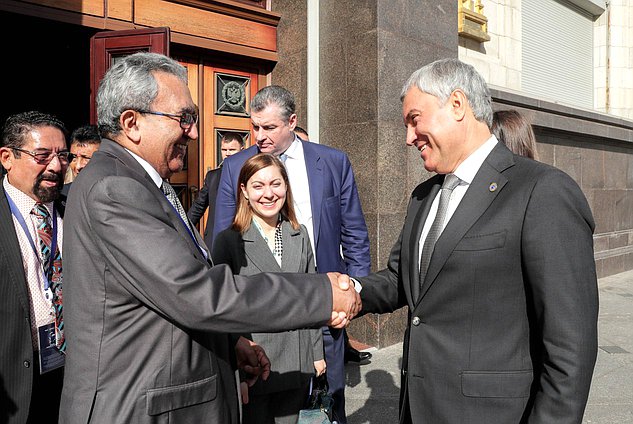 Chairman of the State Duma Vyacheslav Volodin and President of the Central American Parliament (PARLACEN) Amado Cerrud Acevedo