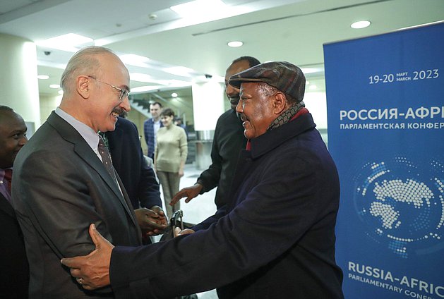 Chairman of the Committee on Science and Higher Education Sergey Kabyshev and members of the delegation of the Federal Democratic Republic of Ethiopia