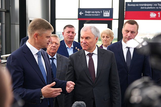 Председатель Государственной Думы Вячеслав Володин и генеральный директор – председатель правления ОАО «РЖД» Олег Белозеров