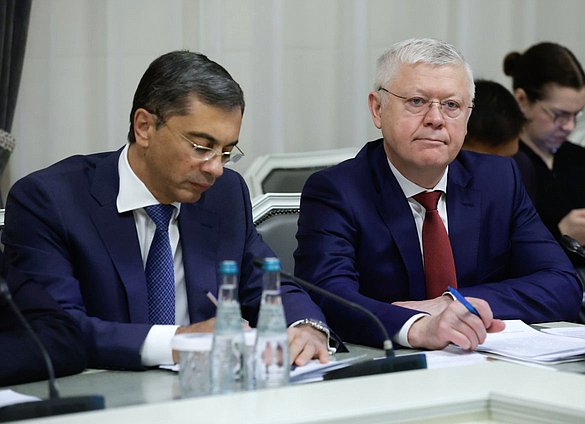 Председатель Комитета по промышленности и торговле Владимир Гутенев и Председатель Комитета по безопасности и противодействию коррупции Василий Пискарев