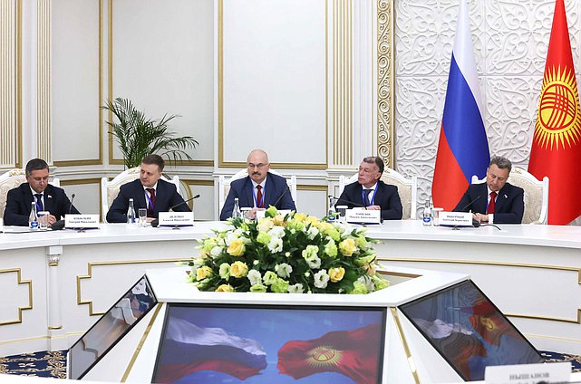 Встреча Председателя Государственной Думы Вячеслава Володина с Председателем Жогорку Кенеша Киргизской Республики Нурланбеком Тургунбек уулу