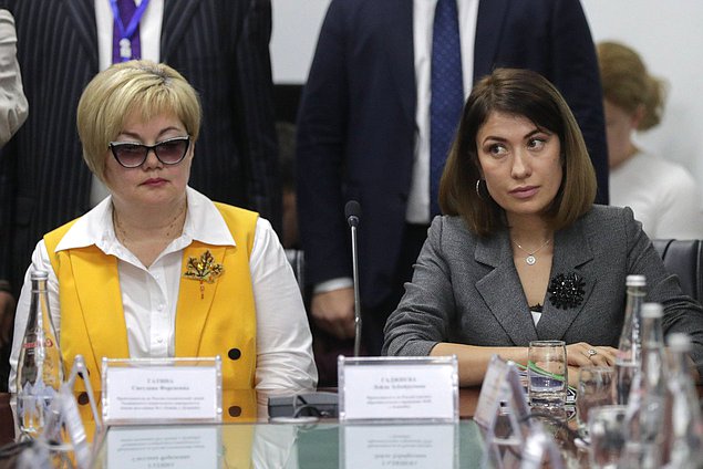 Meeting of Chairman of the State Duma Viacheslav Volodin with the leaders of Russian educational organizations and Russian teachers in Dushanbe