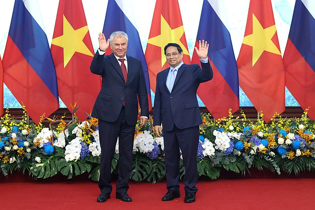 Chairman of the State Duma Vyacheslav Volodin and Prime Minister of the Socialist Republic of Vietnam Phạm Minh Chính
