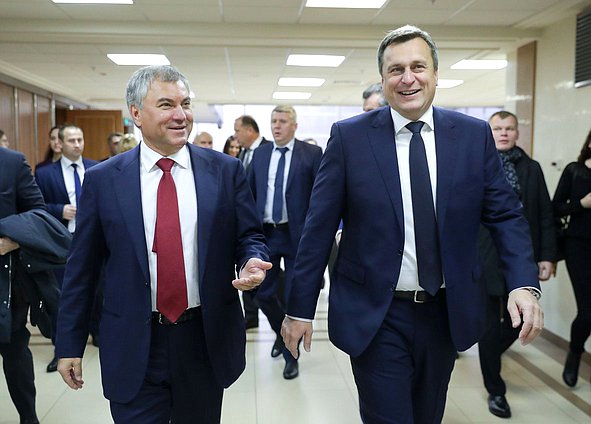 Chairman of the State Duma Viacheslav Volodin and Speaker of the National Council of the Slovak Republic Andrej Danko