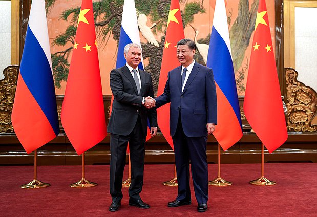 Chairman of the State Duma Vyacheslav Volodin and President of the People's Republic of China Xi Jinping