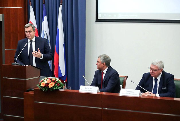 Chairman of the State Duma Viacheslav Volodin and Speaker of the National Council of the Slovak Republic Andrej Danko