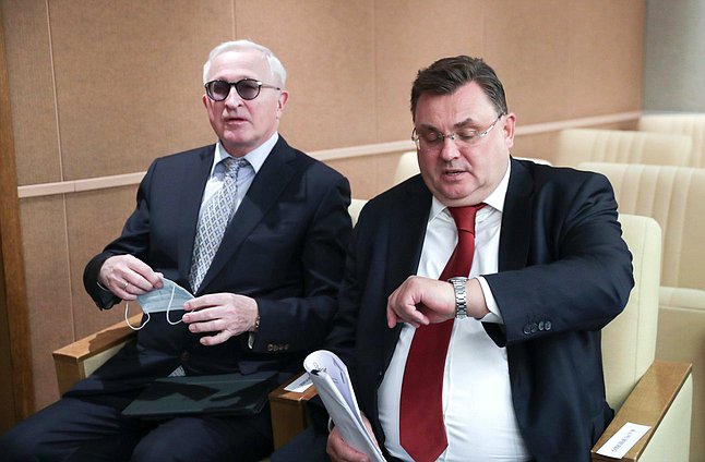 Президент Российского союза промышленников и предпринимателей (РСПП) Александр Шохин и Министр юстиции РФ Константин Чуйченко