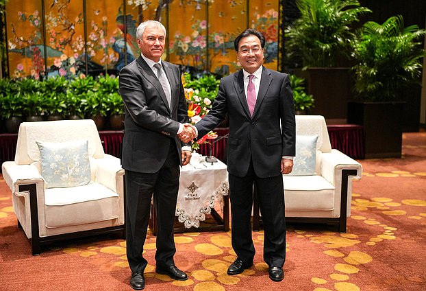 Meeting of Chairman of the State Duma Vyacheslav Volodin and Chairman of the Standing Committee of the Jiangsu Provincial People’s Congress Xin Changxing