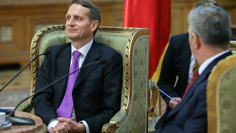 Рабочий визит Председателя Государственной Думы 
Федерального Собрания Российской Федерации С.Е.Нарышкина в Румынию. 
Встреча с Председателем Палаты депутатов Парламента Румынии Валериу Згоней.