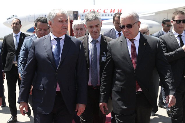 Chairman of the State Duma Vyacheslav Volodin and Speaker of the National People’s Assembly of the People's Democratic Republic of Algeria Brahim Boughali