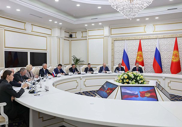 Встреча Председателя Государственной Думы Вячеслава Володина с Председателем 
Жогорку Кенеша Киргизской Республики Нурланбеком Тургунбек уулу