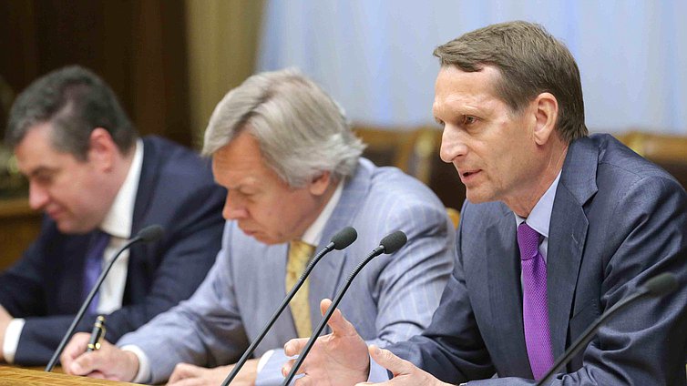 Встреча Председателя Государственной Думы
Федерального Собрания Российской Федерации С.Е.Нарышкина
с Председателем Парламентской ассамблеи ОБСЕ И.Канервой. 
