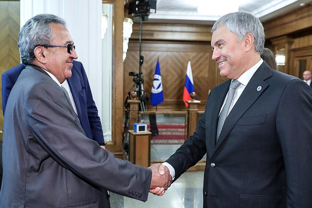 Chairman of the State Duma Vyacheslav Volodin and President of the Central American Parliament (PARLACEN) Amado Cerrud Acevedo