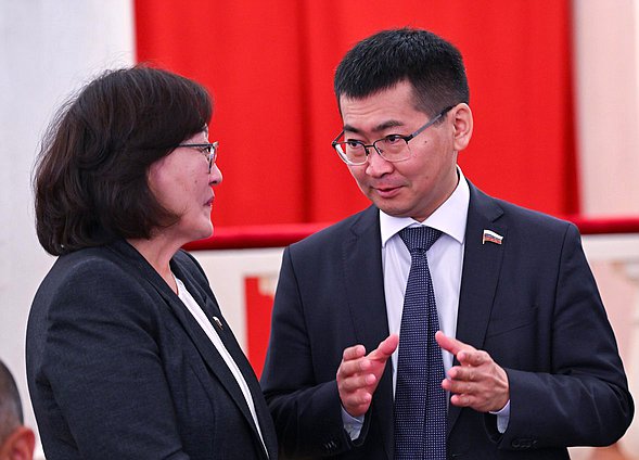 Deputy Chairwoman of the Committee on State Building and Legislation Sardana Avksentieva and member of the Committee on Ecology, Natural Resources and Environment Protection Nikolay Buduev