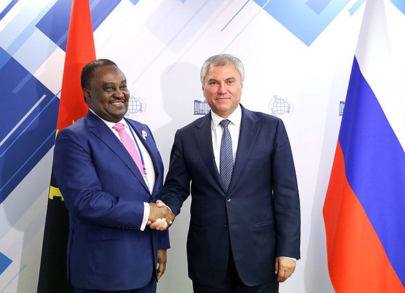 Chairman of the State Duma Viacheslav Volodin and President of the National Assembly of the Republic of Angola Fernando da Piedade Dias dos Santos