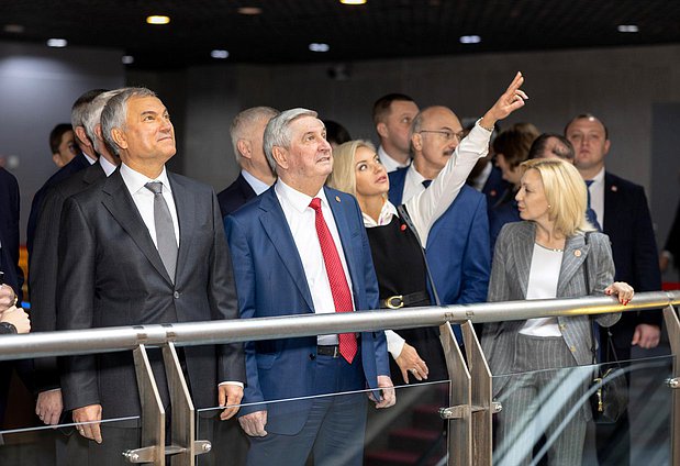 Chairman of the State Duma Vyacheslav Volodin and members of the State Duma delegation visited Beijing Urban Planning Exhibition Hall