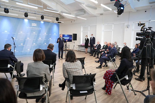Встреча Председателя Государственной Думы Вячеслава Володина с представителями прессы, посвященная Дню российской печати