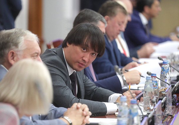 Chairman of the Committee on Tourism and Tourism Infrastructure Sangadzhi Tarbaev. First meeting of the Commission on Cooperation between the Federal Assembly of the Russian Federation and the State Great Khural of Mongolia