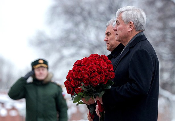 Председатель Государственной Думы Вячеслав Володин и Председатель Палаты представителей Национального собрания Республики Беларусь Владимир Андрейченко