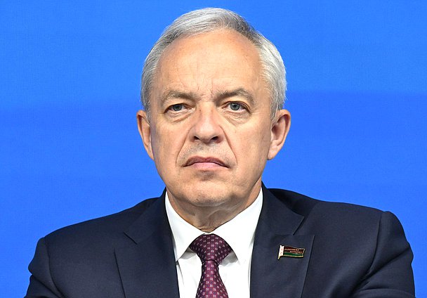 Председатель Палаты представителей Национального собрания Республики Беларусь Игорь Сергеенко. Пленарное заседание Молодежного Форума Союзного государства «Роль молодежи в сохранении и защите исторической памяти»