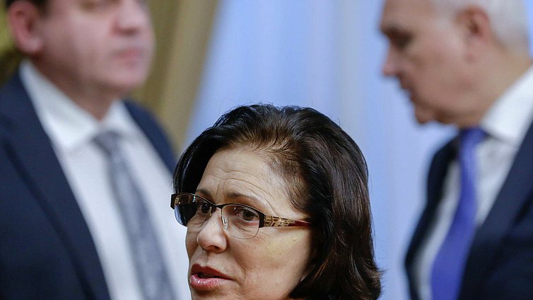 Встреча Председателя Государственной Думы Федерального Собрания Российской Федерации С.Е. Нарышкина с Министром иностранных дел Республики Армения Э.А. Налбандяном.