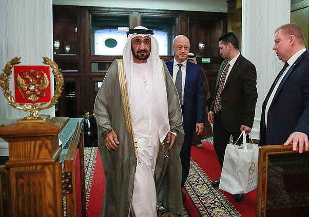 Speaker of the Arab Parliament Mohammed bin Ahmed Al Yamahi and Deputy Chairman of the State Duma Alexander Babakov