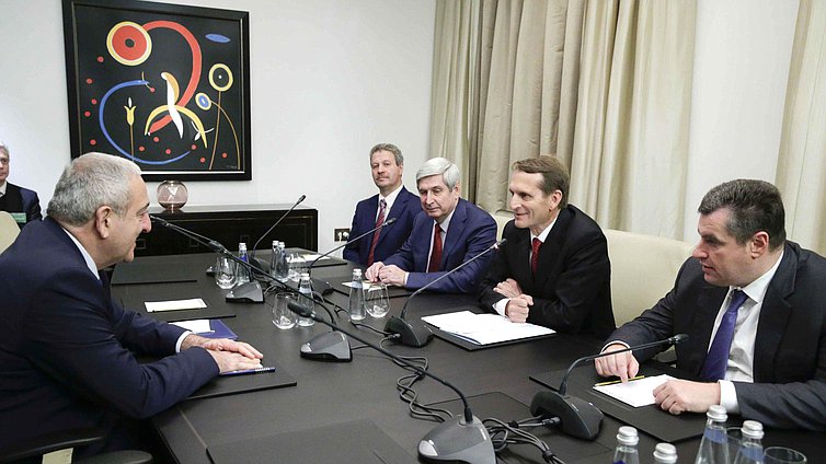 Встреча Председателя Государственной Думы 

Федерального Собрания Российской Федерации С.Е.Нарышкина 

c Генеральным секретарем Парламентской Ассамблеи  

Черноморского экономического сотрудничества А.Гаджиевым. 
