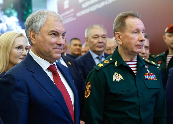 Председатель Государственной Думы Вячеслав Володин и Директор Росгвардии Виктор Золотов