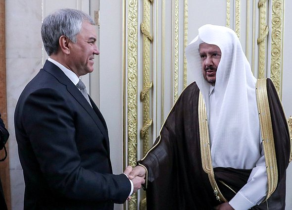 Meeting of Chairman of the State Duma Vyacheslav Volodin and Chairman of the Consultative Assembly of the Kingdom of Saudi Arabia Abdullah Al ash-Sheikh