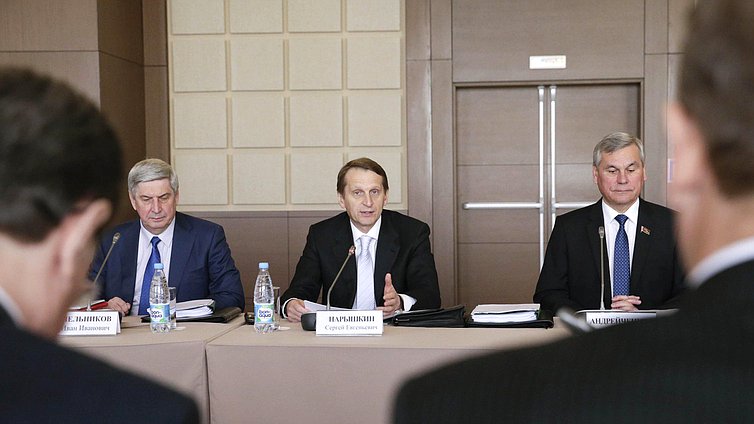 Рабочая поездка Председателя Государственной Думы Федерального Собрания Российской Федерации Сергея Нарышкина в Южный федеральный округ. Заседание Совета Парламентского Собрания Союза Беларуси и России.