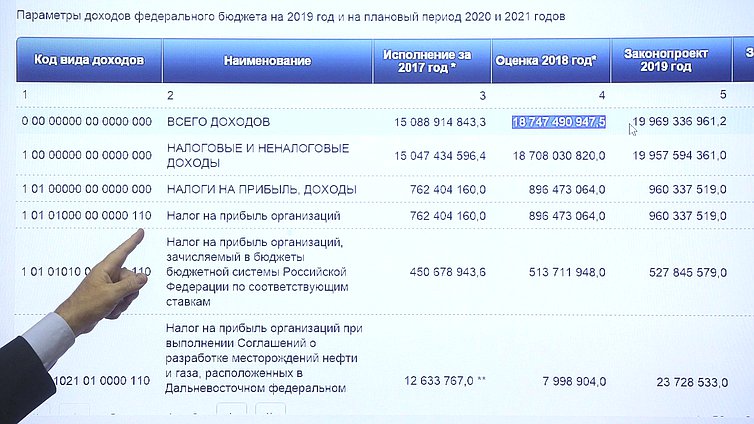 Правительство РФ внесло в Государственную Думу проект бюджета на 2019–2021 годы