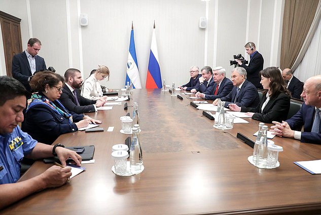 Meeting of Chairman of the State Duma Vyacheslav Volodin and Special Representative of the President of Nicaragua for Russian Affairs Laureano Facundo Ortega Murillo