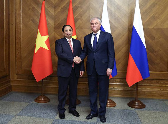Meeting of Chairman of the State Duma Vyacheslav Volodin and Prime Minister of the Socialist Republic of Vietnam Phạm Minh Chính